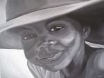 'Afrikaans kindje' acryl op doek, 50/60cm. 2012, verkocht.